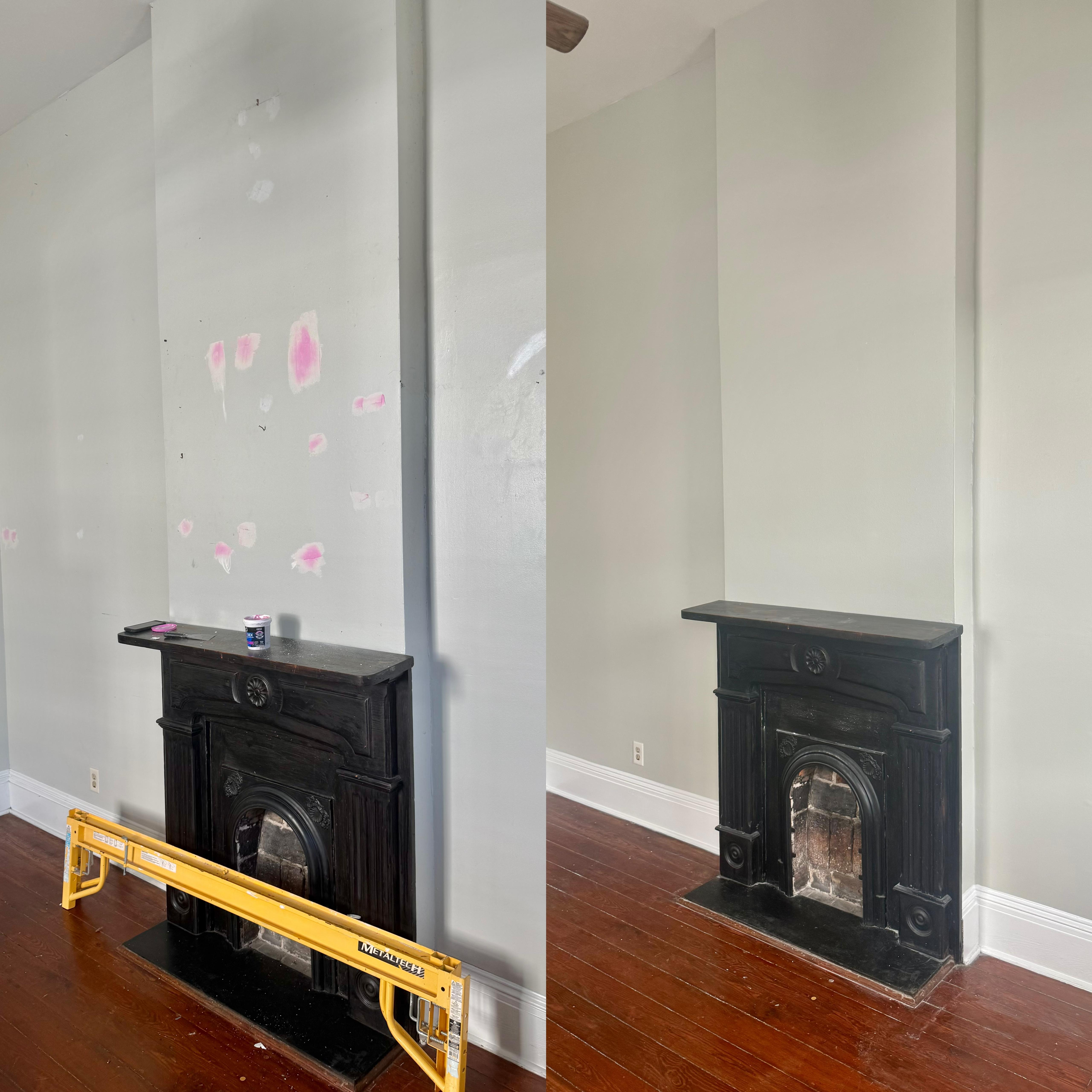 Drywall repair and patching before and after, Modern Bayou Remodels